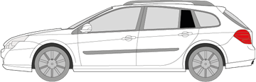 Afbeelding van Zijruit links Renault Laguna break (DONKERE RUIT)