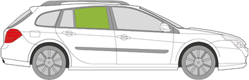 Afbeelding van Zijruit rechts Renault Laguna break