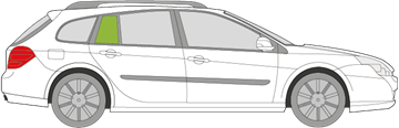 Afbeelding van Zijruit rechts Renault Laguna break