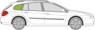 Afbeelding van Zijruit rechts Renault Laguna break