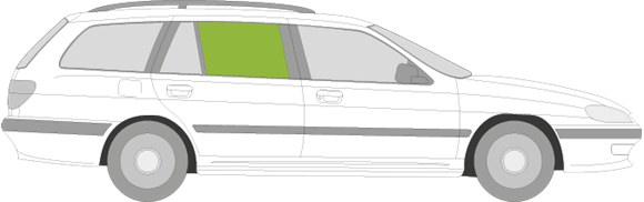 Afbeelding van Zijruit rechts Peugeot 406 break