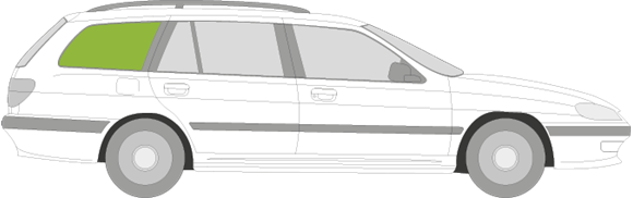 Afbeelding van Zijruit rechts Peugeot 406 break