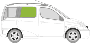 Afbeelding van Zijruit rechts Toyota Yaris Verso