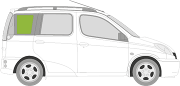 Afbeelding van Zijruit rechts Toyota Yaris Verso