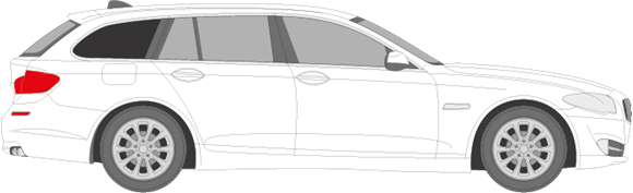 Afbeelding van Zijruit rechts BMW 5-serie break (DONKERE RUIT)