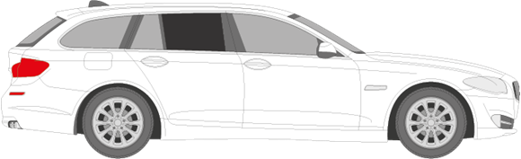 Afbeelding van Zijruit rechts BMW 5-serie break (DONKERE RUIT)