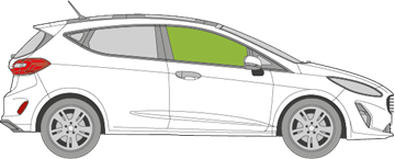 Afbeelding van Zijruit rechts Ford Fiesta 3 deurs 