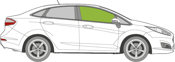 Afbeelding van Zijruit rechts Ford Fiesta sedan