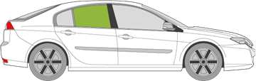 Afbeelding van Zijruit rechts Renault Laguna 5 deurs