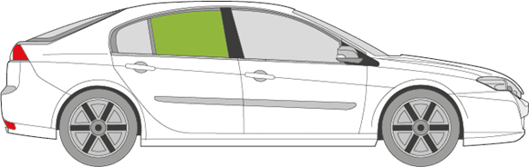 Afbeelding van Zijruit rechts Renault Laguna 5 deurs