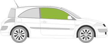 Afbeelding van Zijruit rechts Renault Mégane 3 deurs 