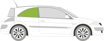 Afbeelding van Zijruit rechts Renault Mégane 3 deurs 