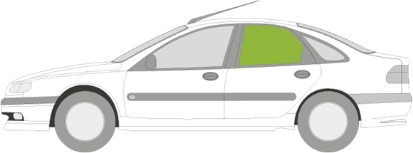 Afbeelding van Zijruit links Renault Laguna 5 deurs