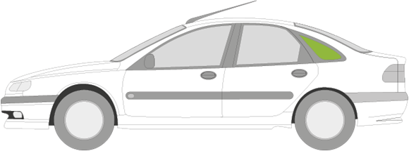 Afbeelding van Zijruit links Renault Laguna 5 deurs