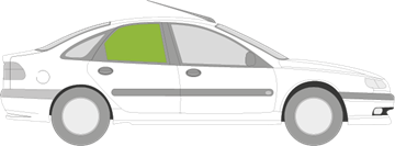 Afbeelding van Zijruit rechts Renault Laguna 5 deurs