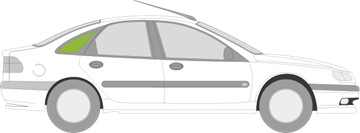 Afbeelding van Zijruit rechts Renault Laguna 5 deurs