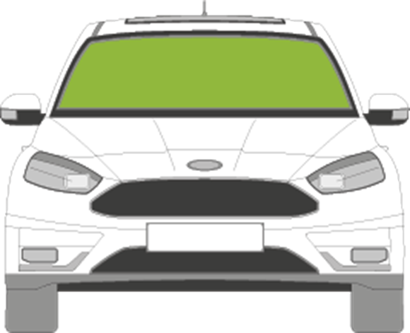 Afbeelding van Voorruit Ford Focus 5 deurs 2012-2018 sensor verwarmd EMS 