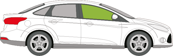 Afbeelding van Zijruit rechts Ford Focus sedan