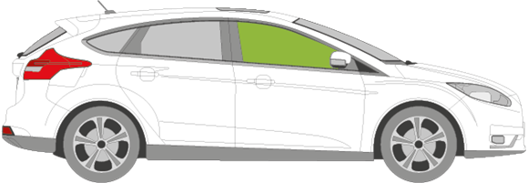 Afbeelding van Zijruit rechts Ford Focus 5 deurs