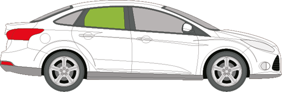 Afbeelding van Zijruit rechts Ford Focus 5 deurs