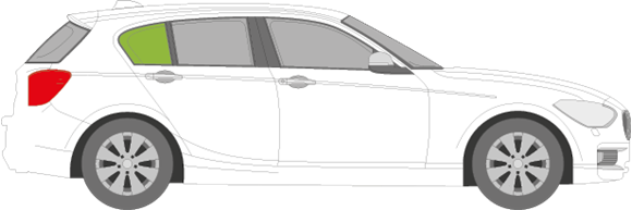 Afbeelding van Zijruit rechts BMW 1-serie 5 deurs