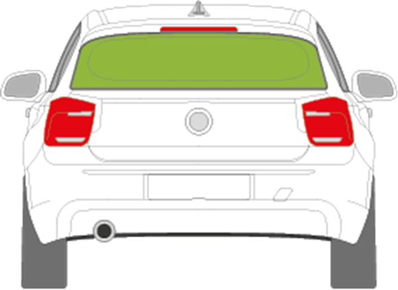 Afbeelding van Achterruit BMW 1-serie 5 deurs 