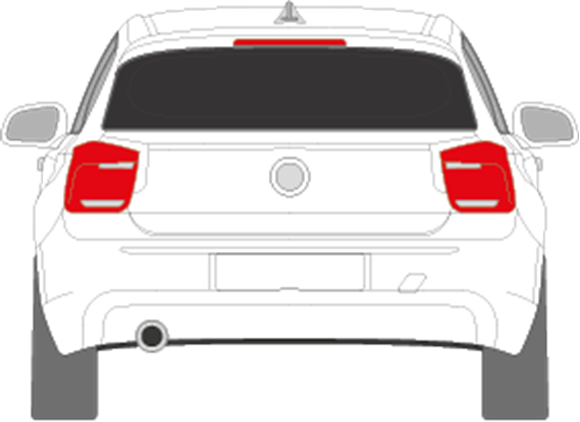 Afbeelding van Achterruit BMW 1-serie 5 deurs (DONKERE RUIT) 