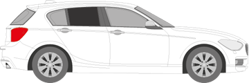 Afbeelding van Zijruit rechts BMW 1-serie 5 deurs (DONKERE RUIT)