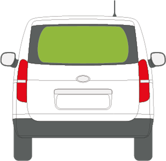 Afbeelding van Achterruit Hyundai H1 zonder gat voor de ruitenwisser