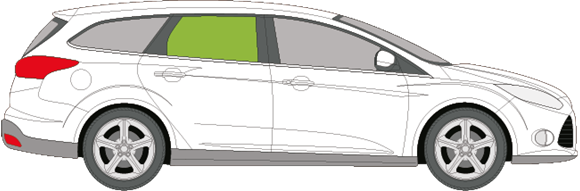 Afbeelding van Zijruit rechts Ford Focus break