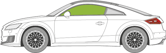 Afbeelding van Zijruit links Audi TT coupé 