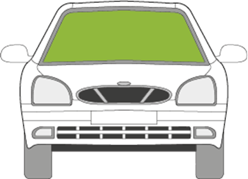 Afbeelding van Voorruit Daewoo Nubira sedan met zonneband