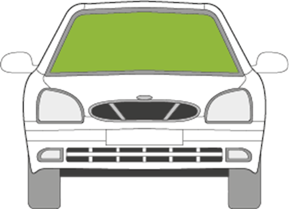 Afbeelding van Voorruit Daewoo Nubira sedan met zonneband