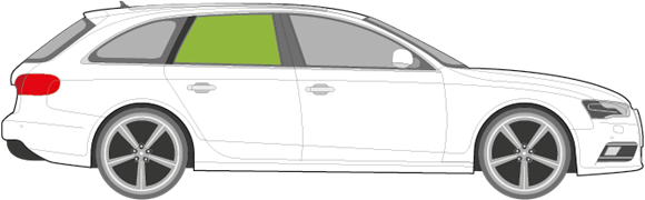 Afbeelding van Zijruit rechts Audi A4 Avant 