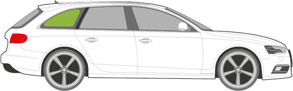 Afbeelding van Zijruit rechts Audi A4 Avant 