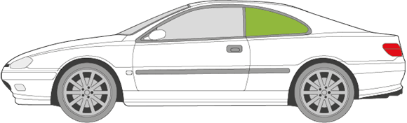 Afbeelding van Zijruit links Peugeot 406 coupé