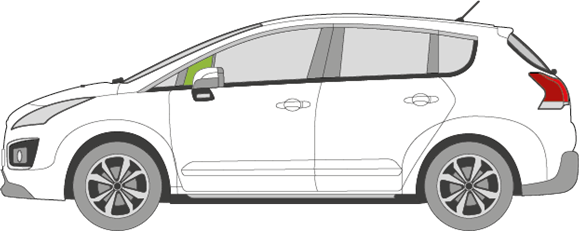 Afbeelding van Zijruit links Peugeot 3008 