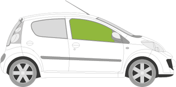 Afbeelding van Zijruit rechts Peugeot 107 5 deurs