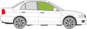 Afbeelding van Zijruit rechts Mitsubishi Lancer 