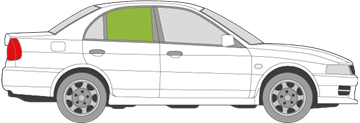 Afbeelding van Zijruit rechts Mitsubishi Lancer 