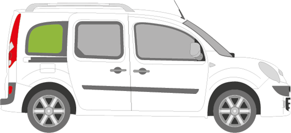 Afbeelding van Zijruit rechts Renault Kangoo