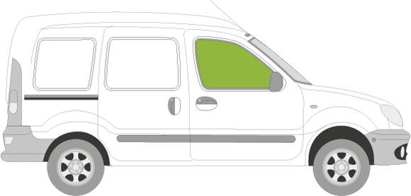 Afbeelding van Zijruit rechts Renault Kangoo (1997-2003)