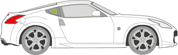 Afbeelding van Zijruit rechts Nissan 370Z