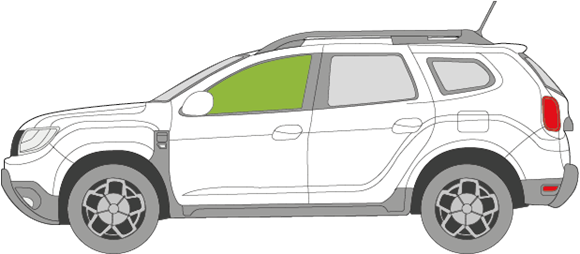 Afbeelding van Zijruit links Dacia Duster