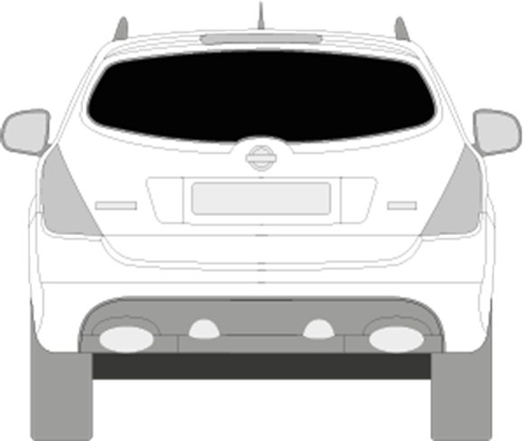 Afbeelding van Achterruit Nissan Murano (DONKERE RUIT)