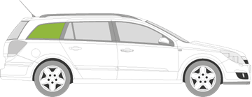 Afbeelding van Zijruit rechts Opel Astra break (ZWARTE LIJST)