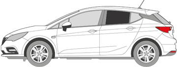 Afbeelding van Zijruit links Opel Astra 5-deurs (DONKERE RUIT)