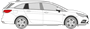 Afbeelding van Zijruit rechts Opel Astra break (zwarte lijst)