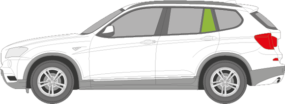 Afbeelding van Zijruit links BMW X3 