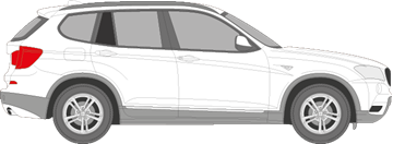 Afbeelding van Zijruit rechts BMW X3 (DONKERE RUIT)